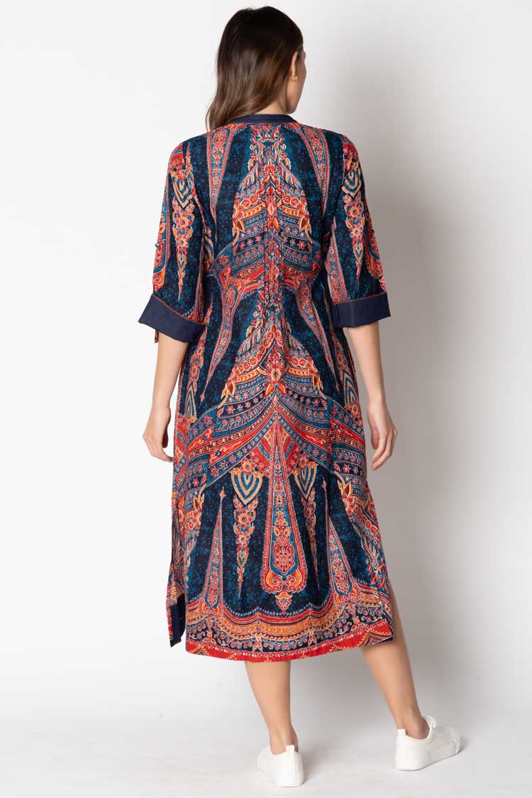 Rafaela Midi Dress in Abstract Print