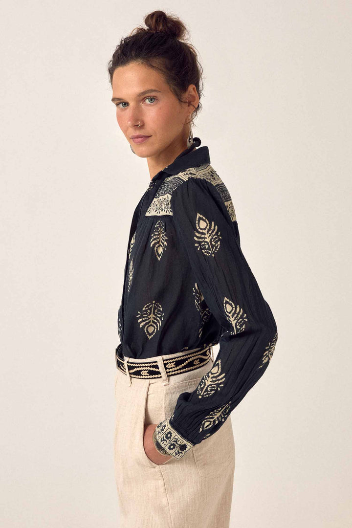 Rani Shirt in Black Henna