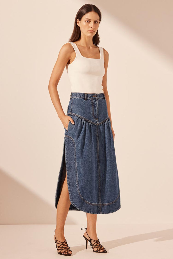 Raquel Petal Midi Skirt