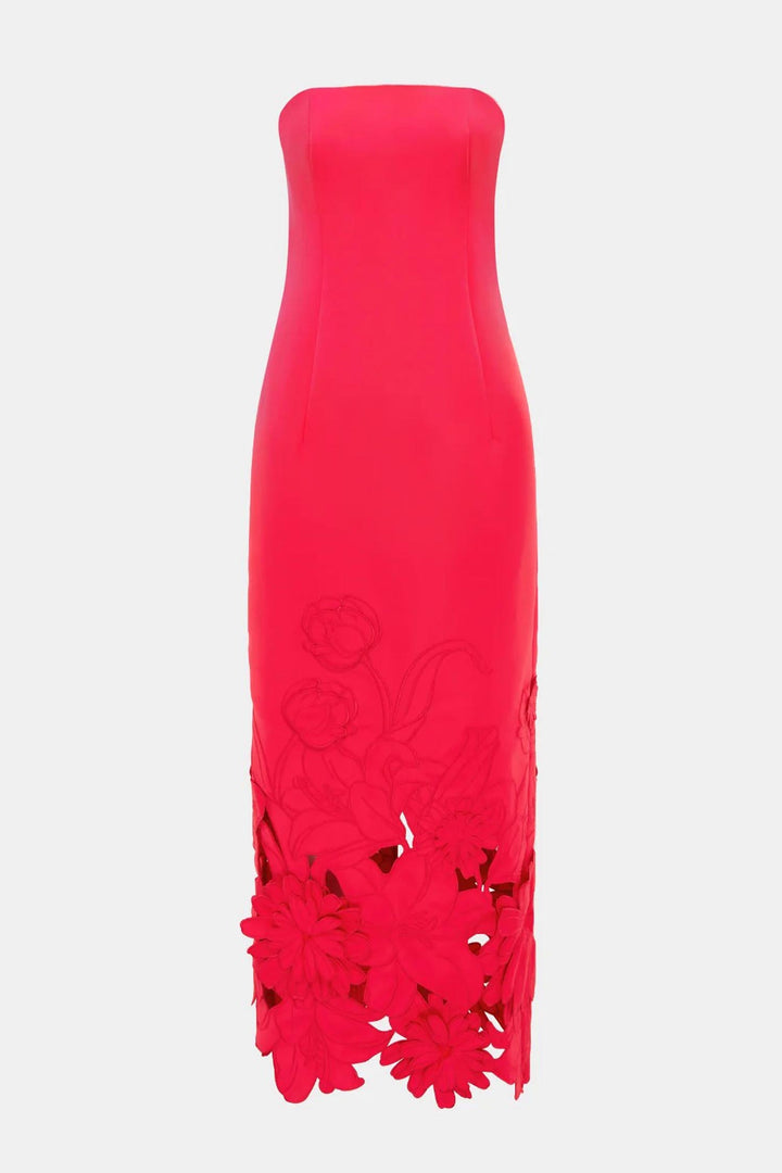 Rayna Applique Bustier Maxi Dress - Rosa