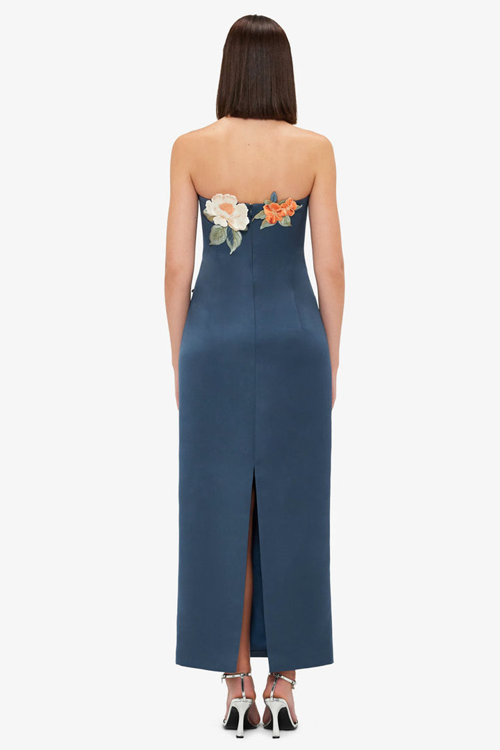 Rayna Applique Floral Bustier Maxi Dress - Pear Blossom