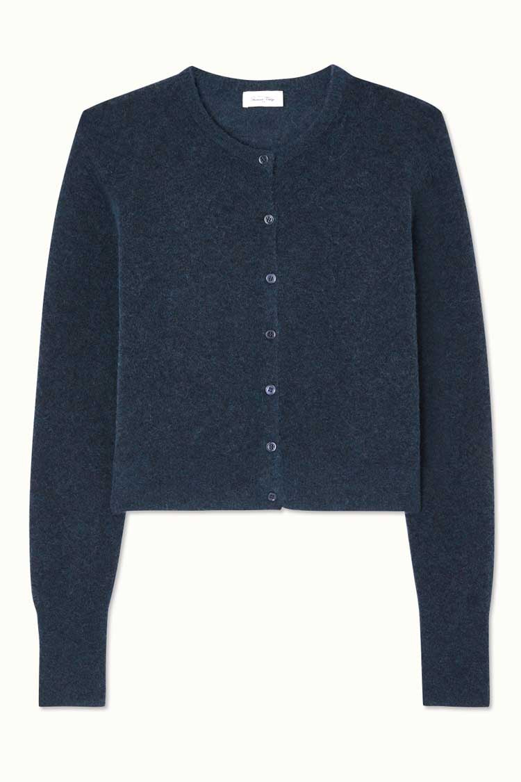 Razpark Short Cardigan in Abyss Melange
