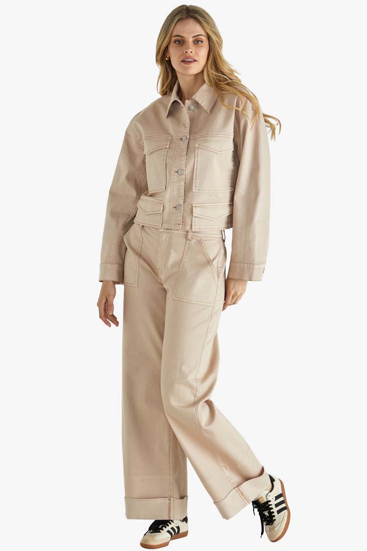 Reece Jacket in Tan Wash
