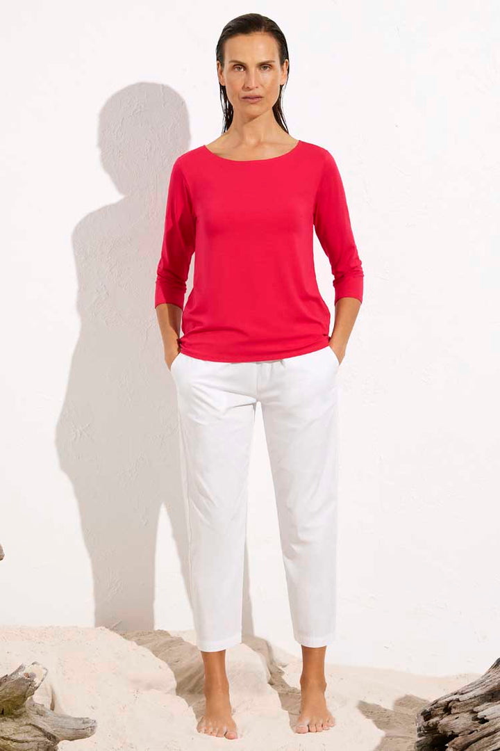 Relaxed Boat Neck in Strawberry