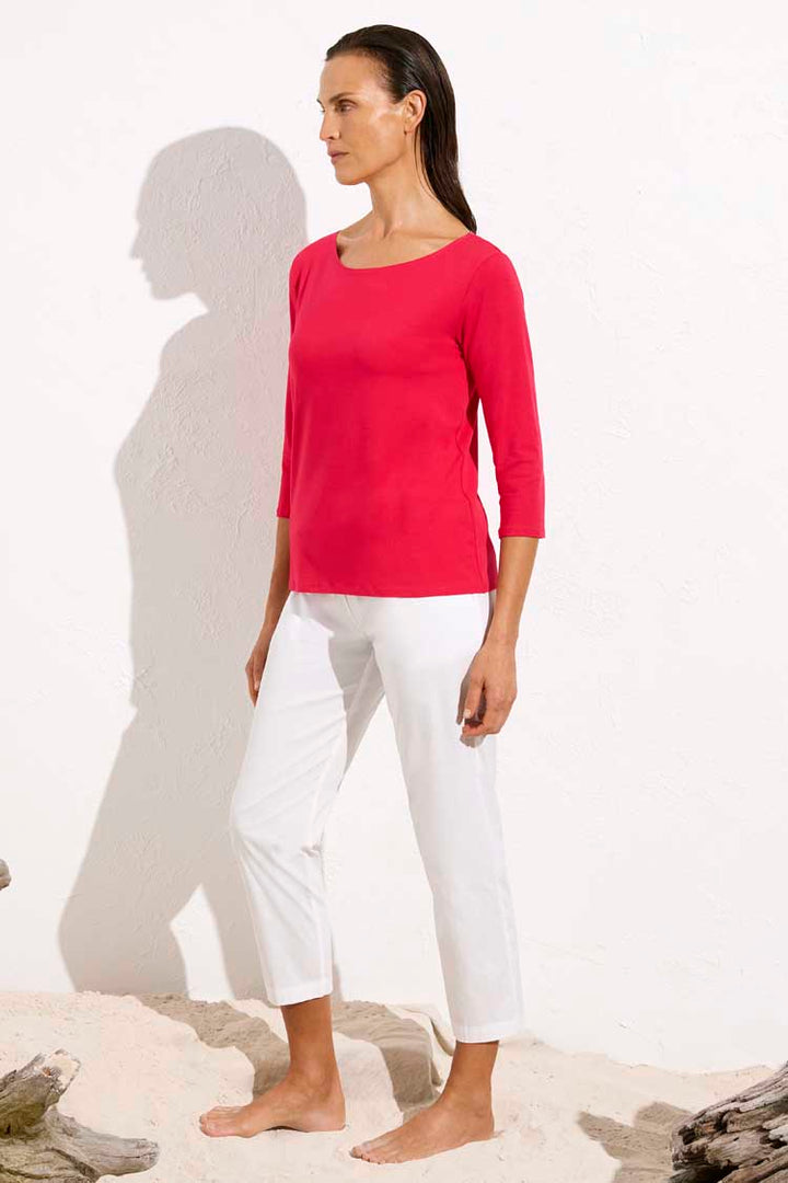 Relaxed Boat Neck in Strawberry
