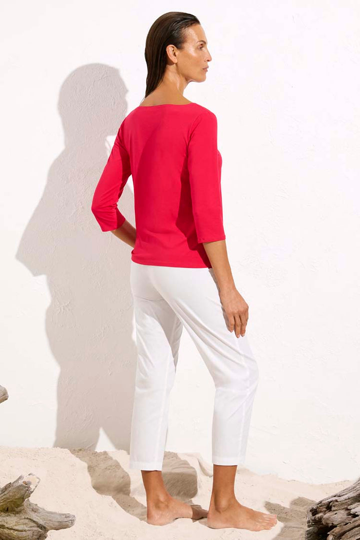 Relaxed Boat Neck in Strawberry