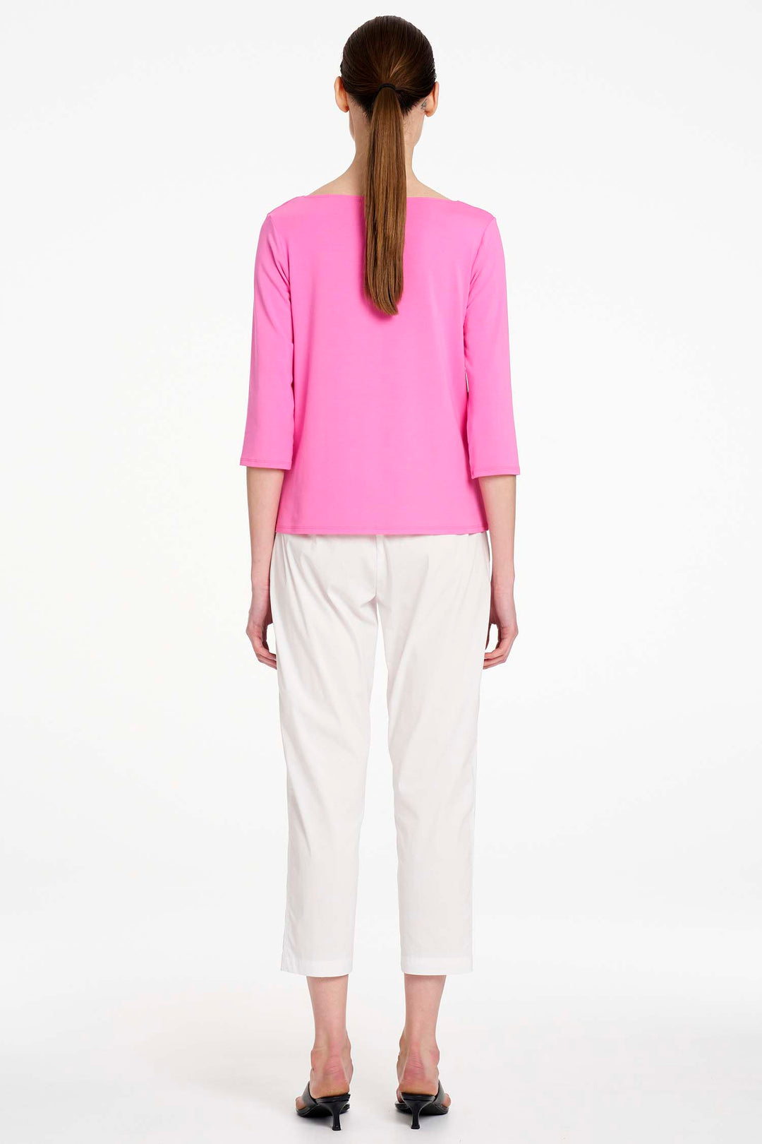 Relaxed Boat Neck in Vivid Pink