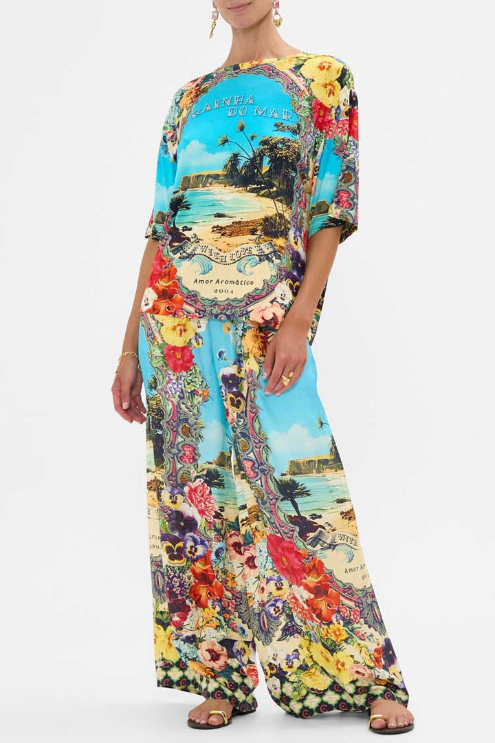 Relaxed Body and Sleeve Tee in Bathing Bombshell