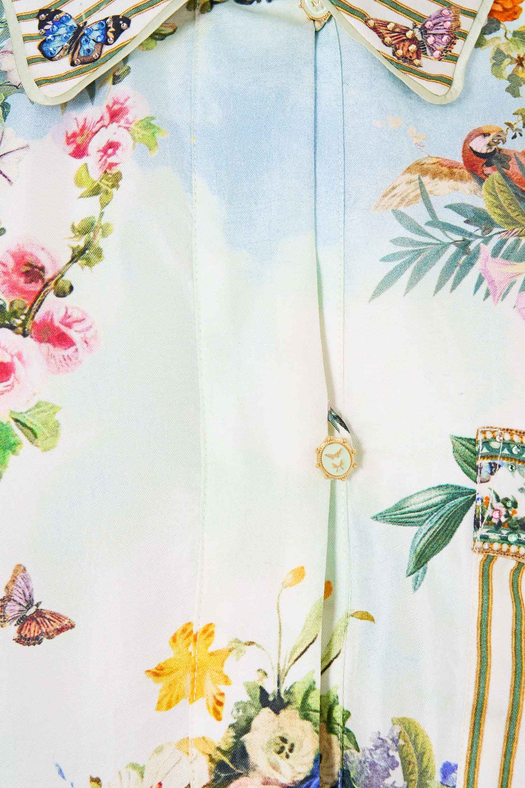 Relaxed Collared Shirt with Pocket in Art For The Empress