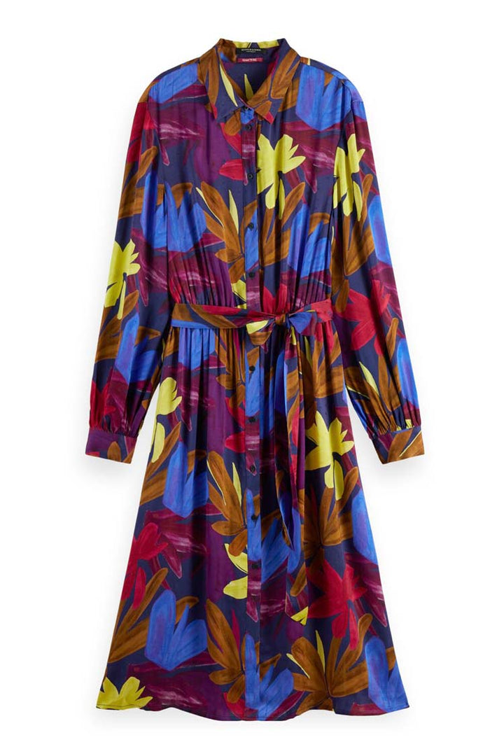 Relaxed Fit Jacquard Shirt Midi Dress