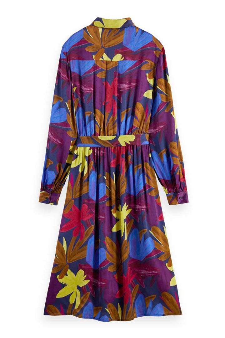 Relaxed Fit Jacquard Shirt Midi Dress