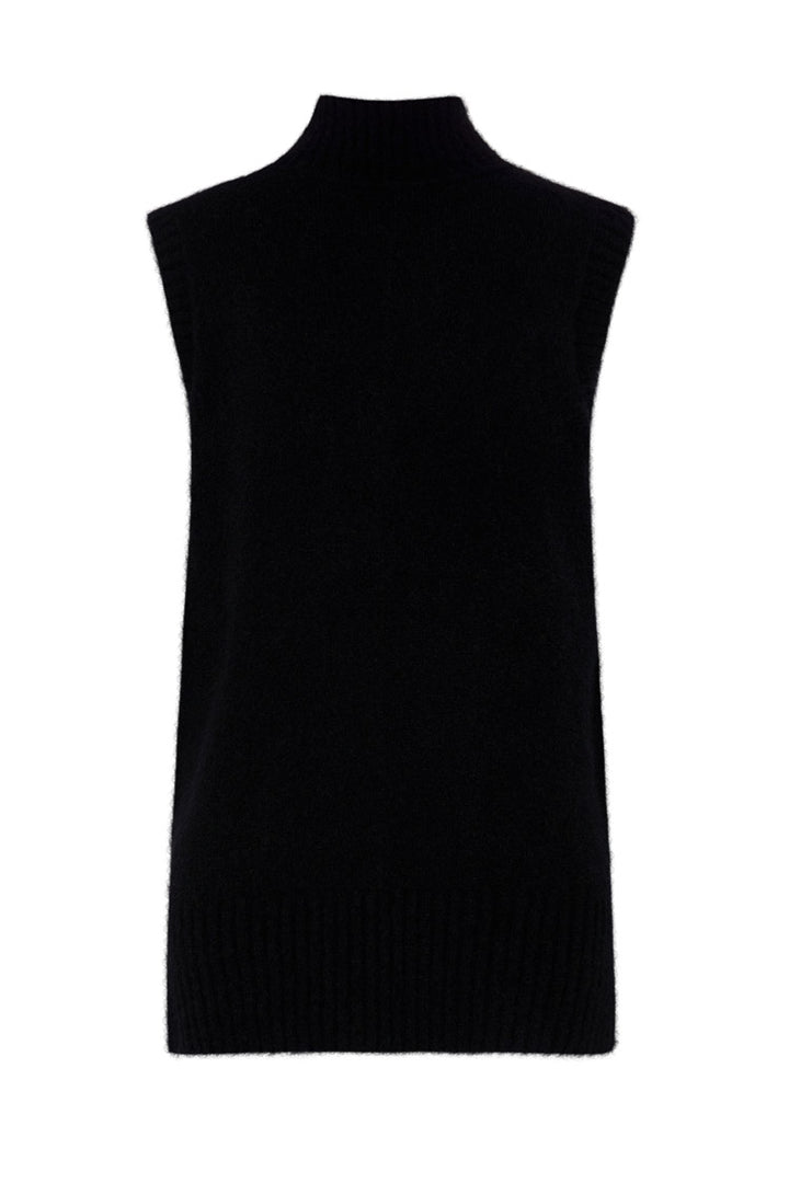 Relaxed Sleeveless Turtleneck Knit Top in Amsterglam | FINAL SALE
