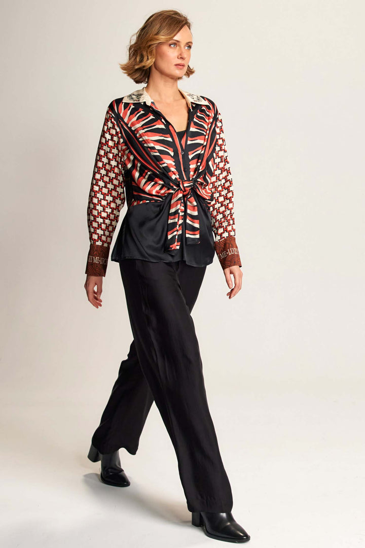 Reyna Tie Waist Shirt in Rodeo