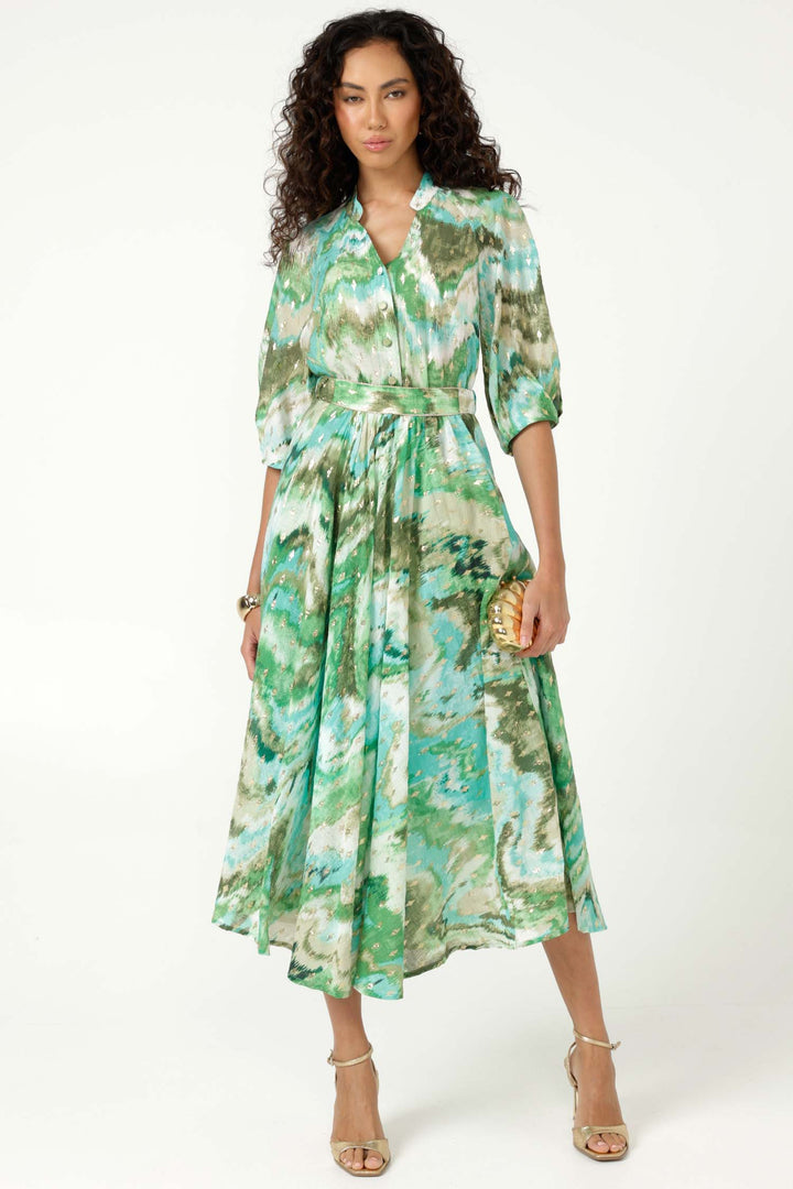 Rhodes Skirt in Green Turquoise