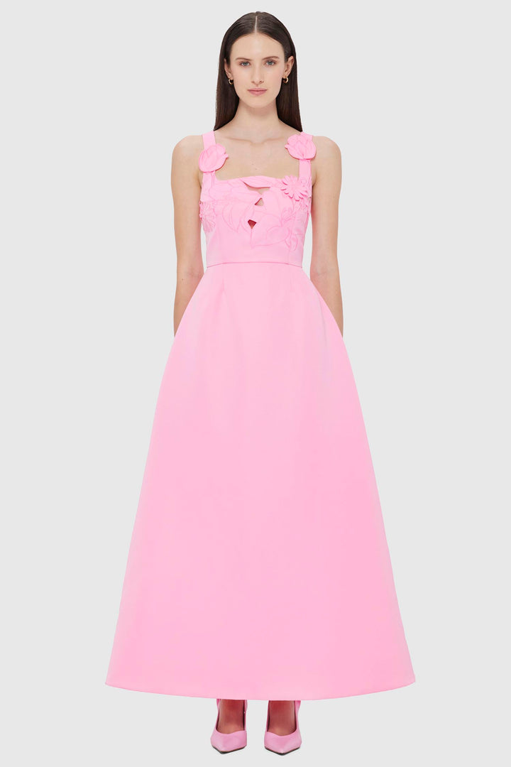Rianne Applique Maxi Dress in Baby Pink