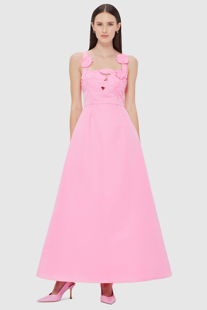 Rianne Applique Maxi Dress in Baby Pink