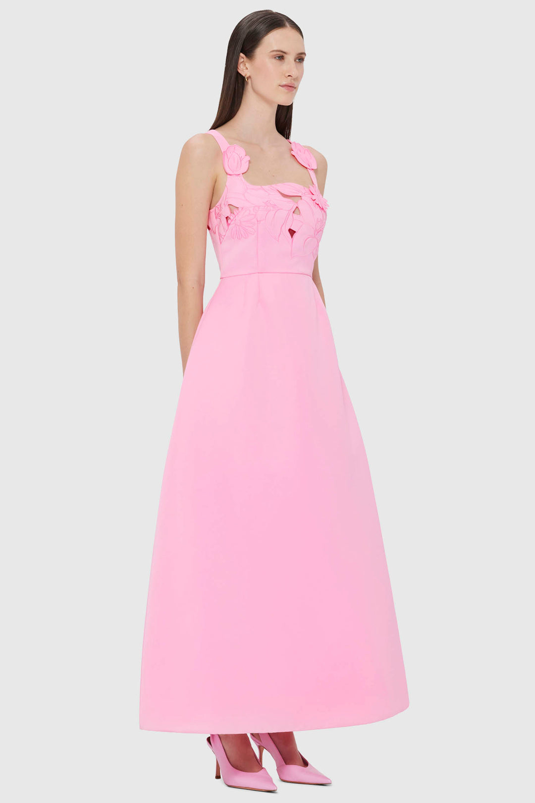Rianne Applique Maxi Dress in Baby Pink