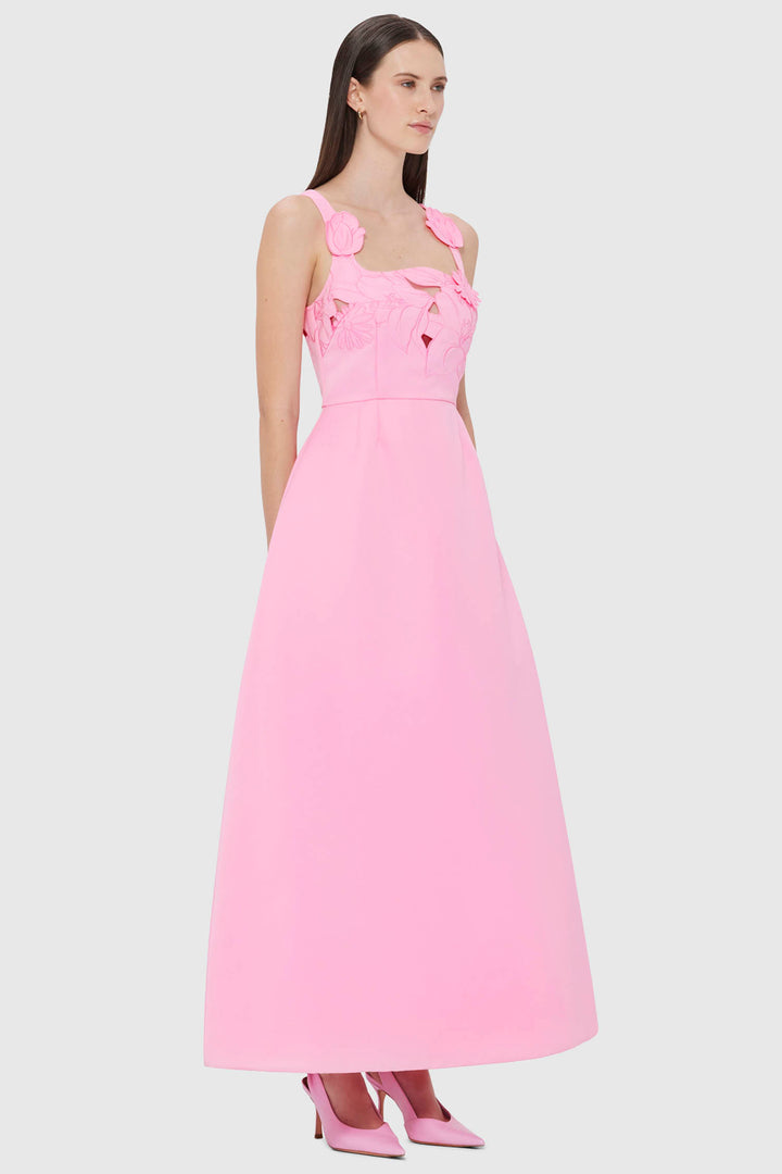 Rianne Applique Maxi Dress in Baby Pink