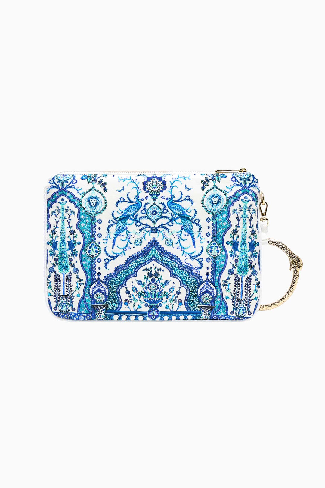 Ring Scarf Clutch in Isnik Lullaby