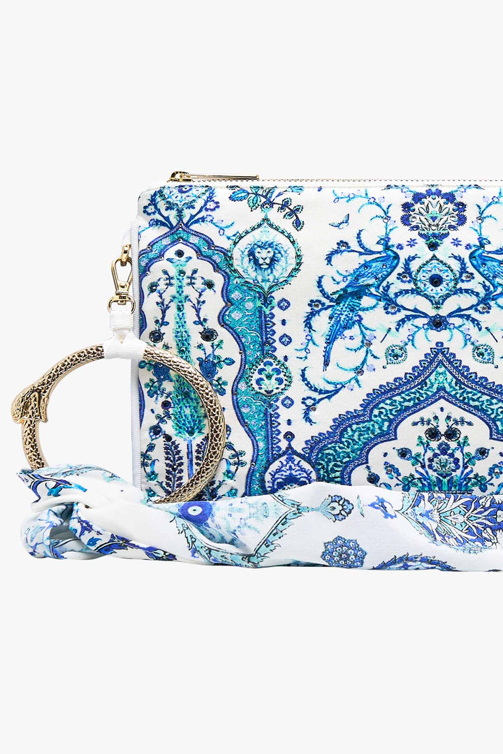 Ring Scarf Clutch in Isnik Lullaby