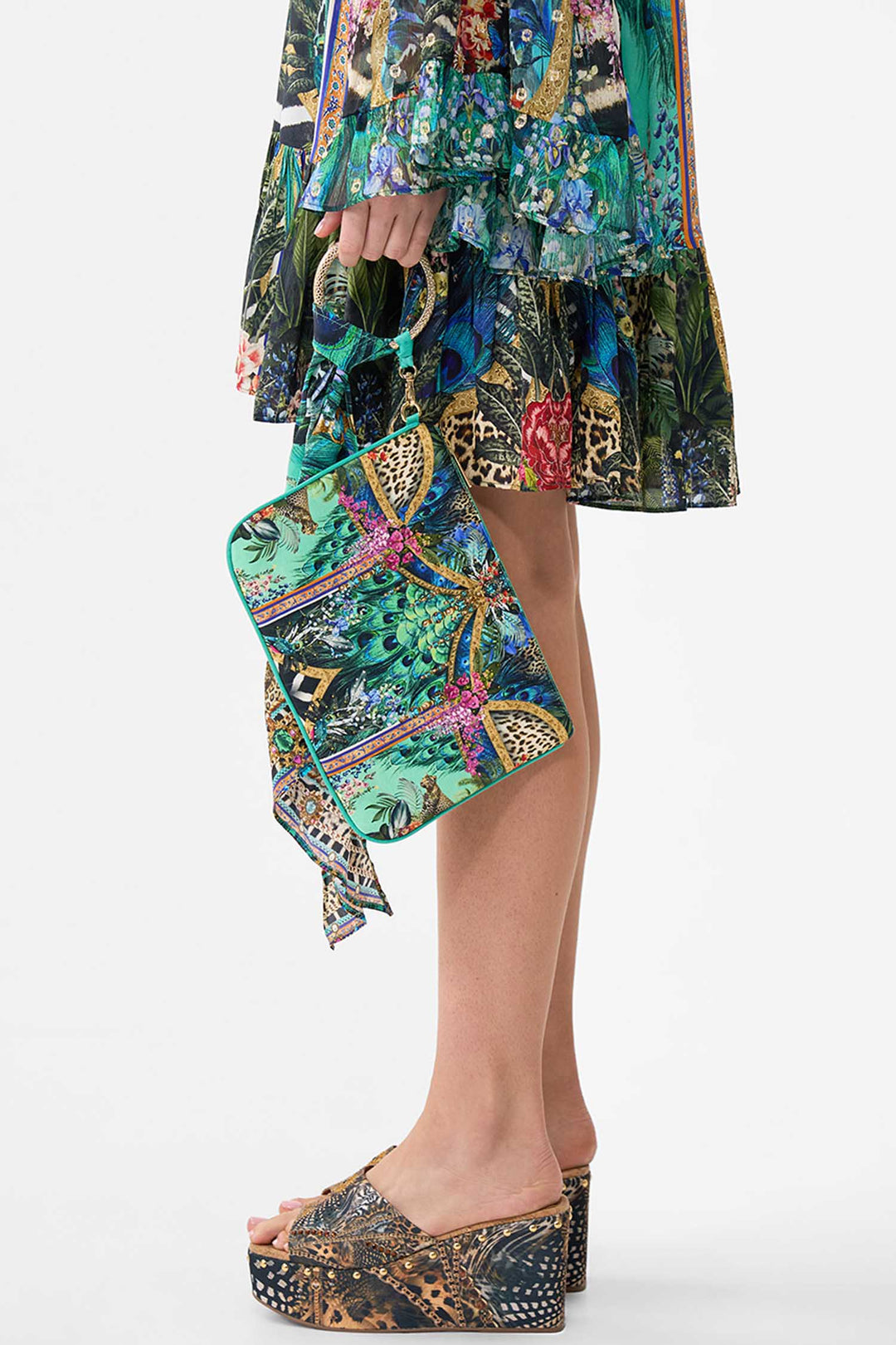 Ring Scarf Clutch in Animal Alchemy