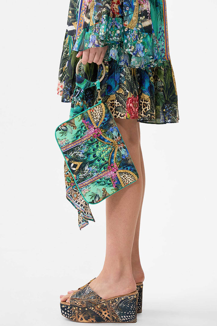 Ring Scarf Clutch in Animal Alchemy