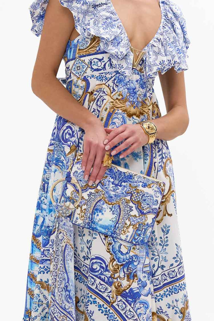 Ring Scarf Clutch in Azul Adventures