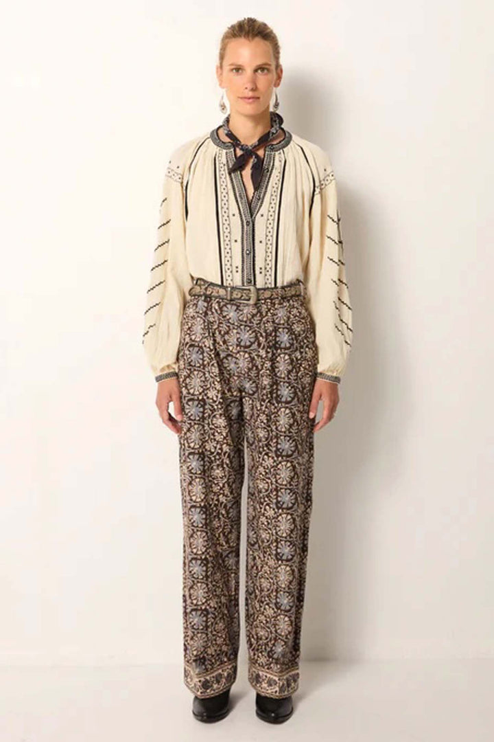 Ringo Petit Croix Blouse in Ivory