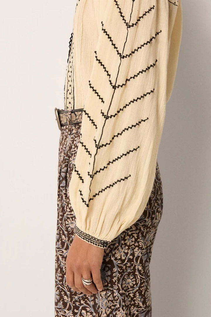 Ringo Petit Croix Blouse in Ivory