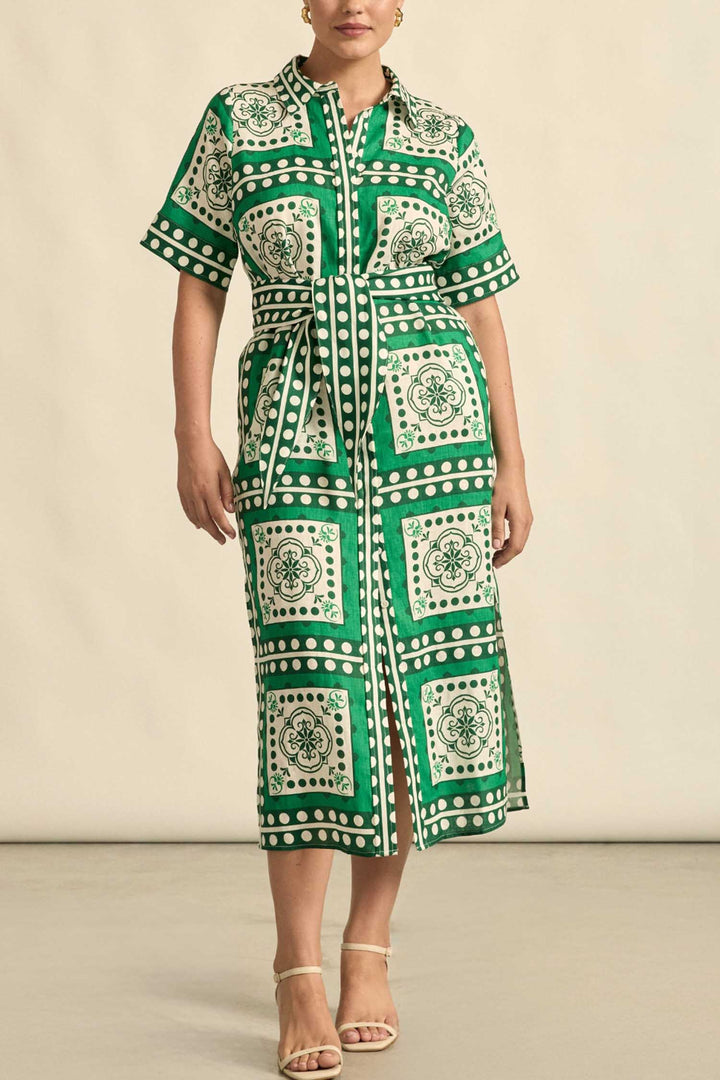 Roam Dress in Parrot Scarf