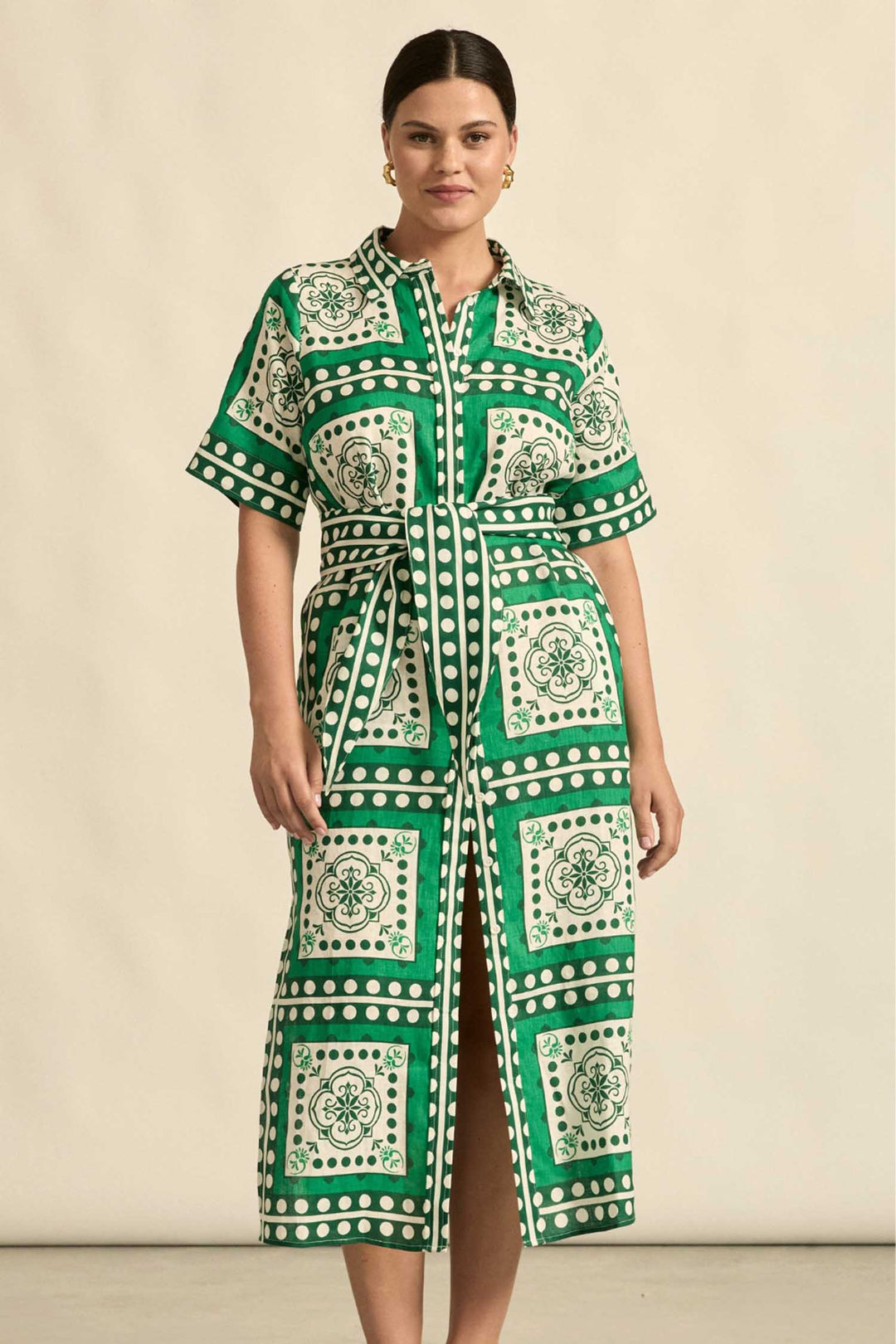 Roam Dress in Parrot Scarf