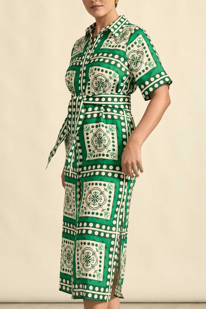 Roam Dress in Parrot Scarf