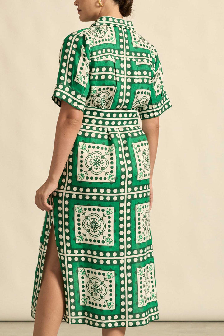 Roam Dress in Parrot Scarf