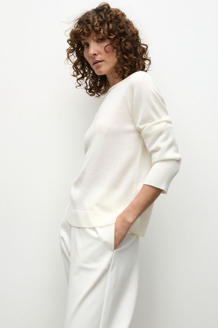 Roll Sweater in Cream