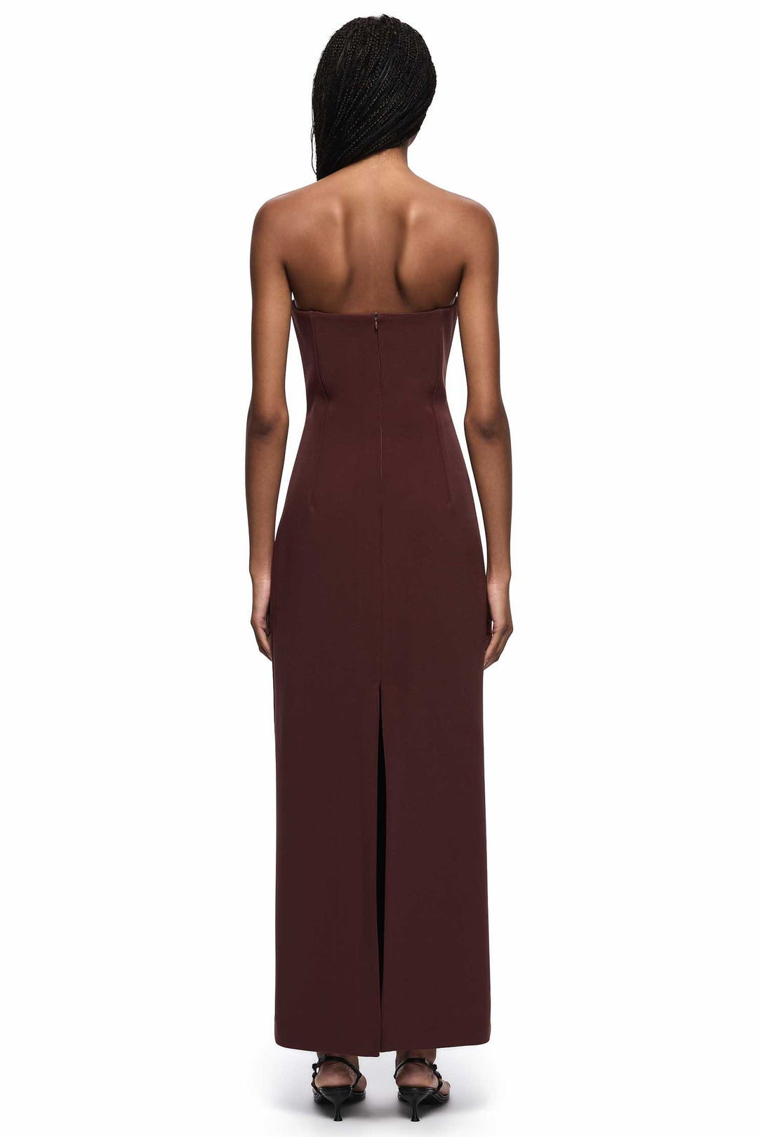 Romee Strapless Maxi Dress in Raisin