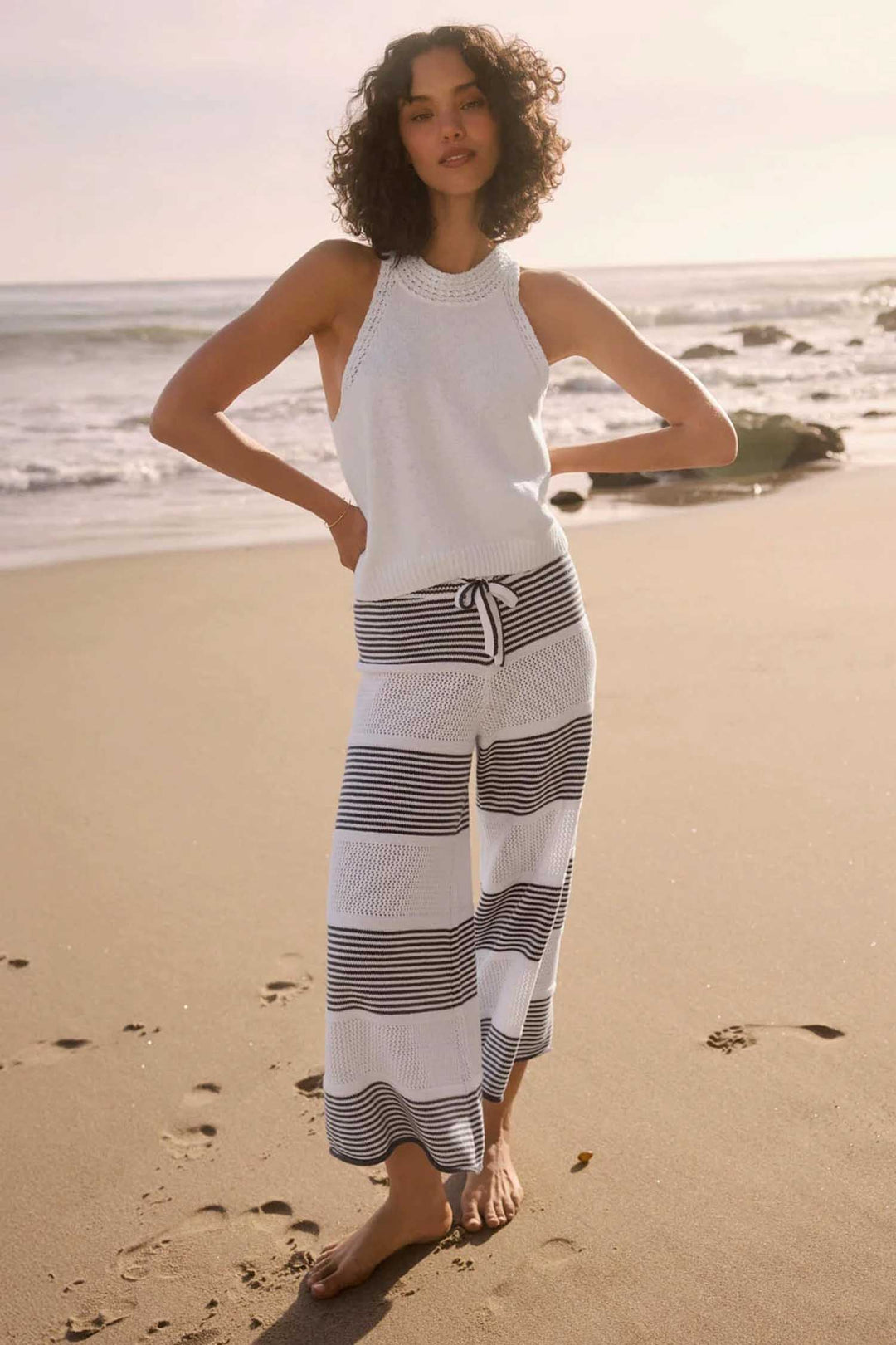 Ronnie Sweater Pant in Ink Stripe