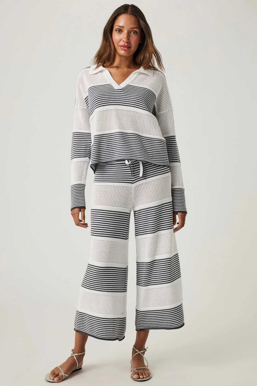 Ronnie Sweater in Ink Stripe