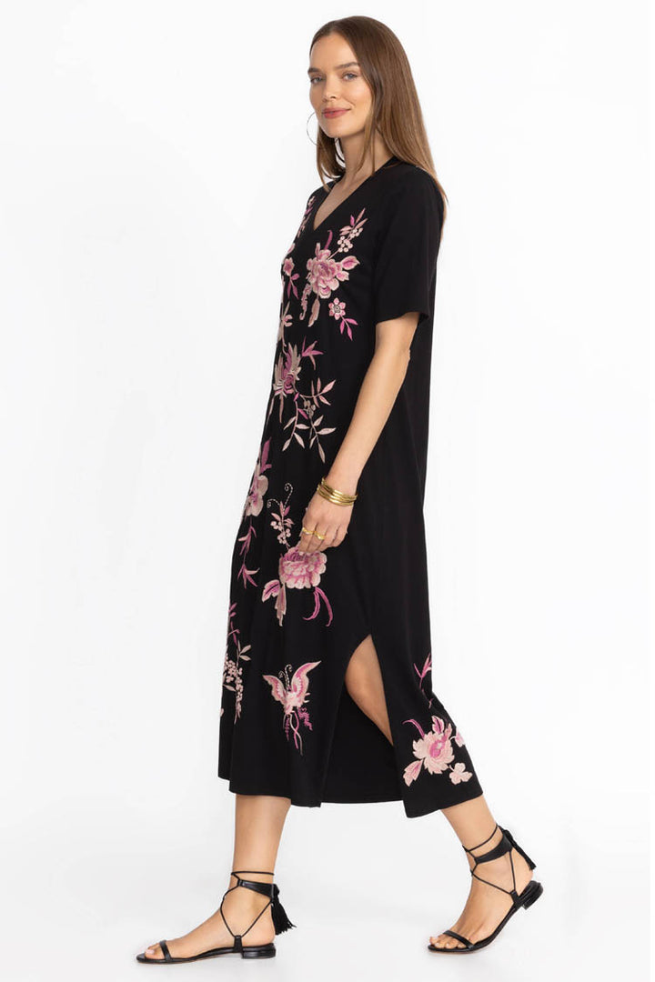 Rosalyn Trapunto V-neck Knit Dress