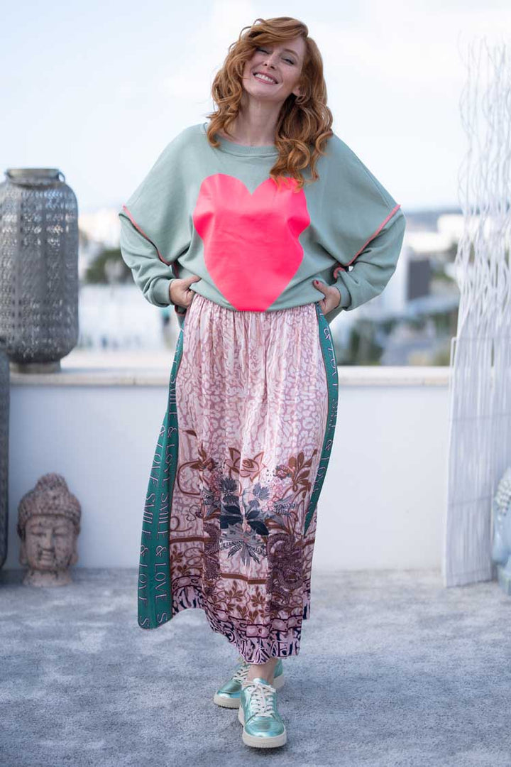 Rose Leo Maxi Skirt