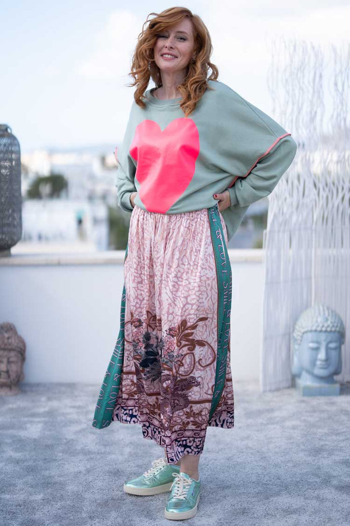 Rose Leo Maxi Skirt