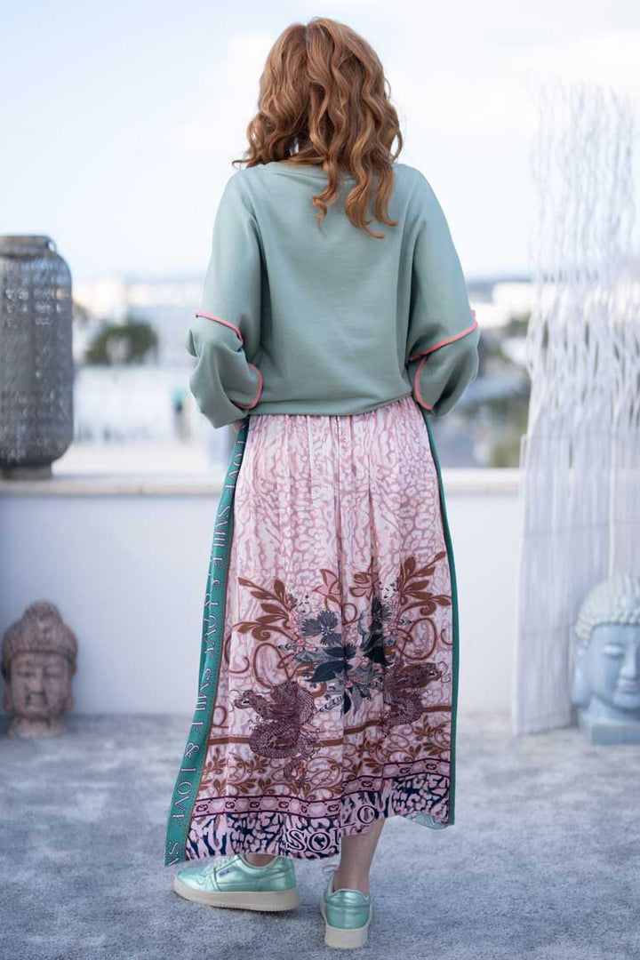 Rose Leo Maxi Skirt
