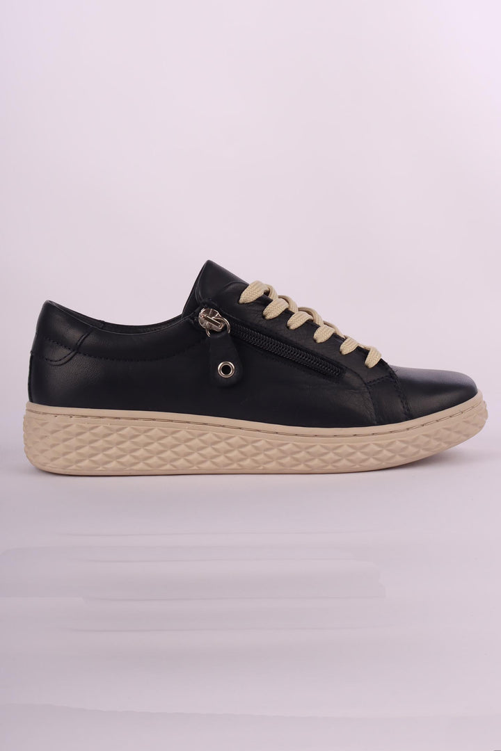 Rose Leather Sneaker in Navy