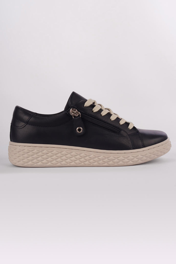 Rose Leather Sneaker in Navy