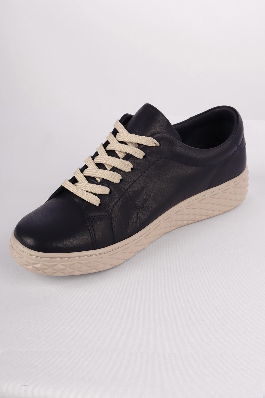 Rose Leather Sneaker in Navy