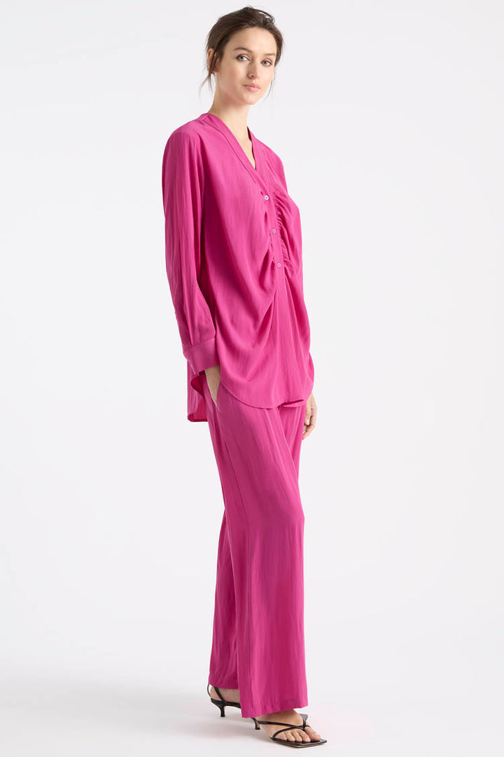 Rouched Blouse in Azalea