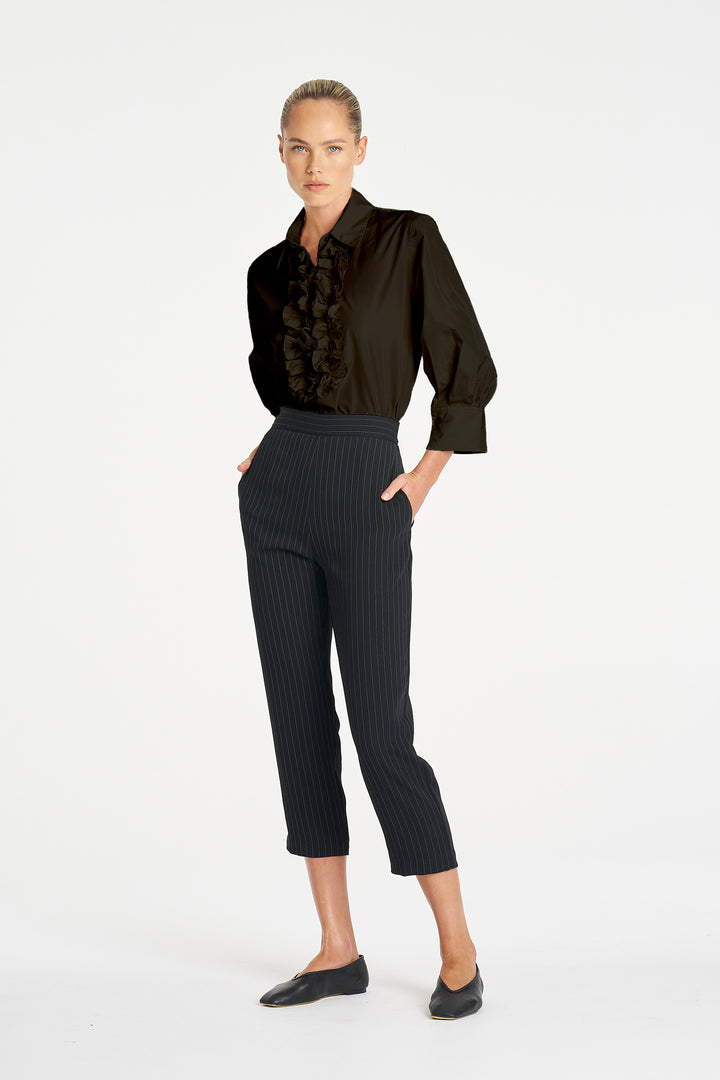 Ruffle Resort Top in Black