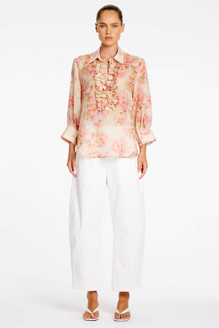 Ruffle Resort Top in Misty