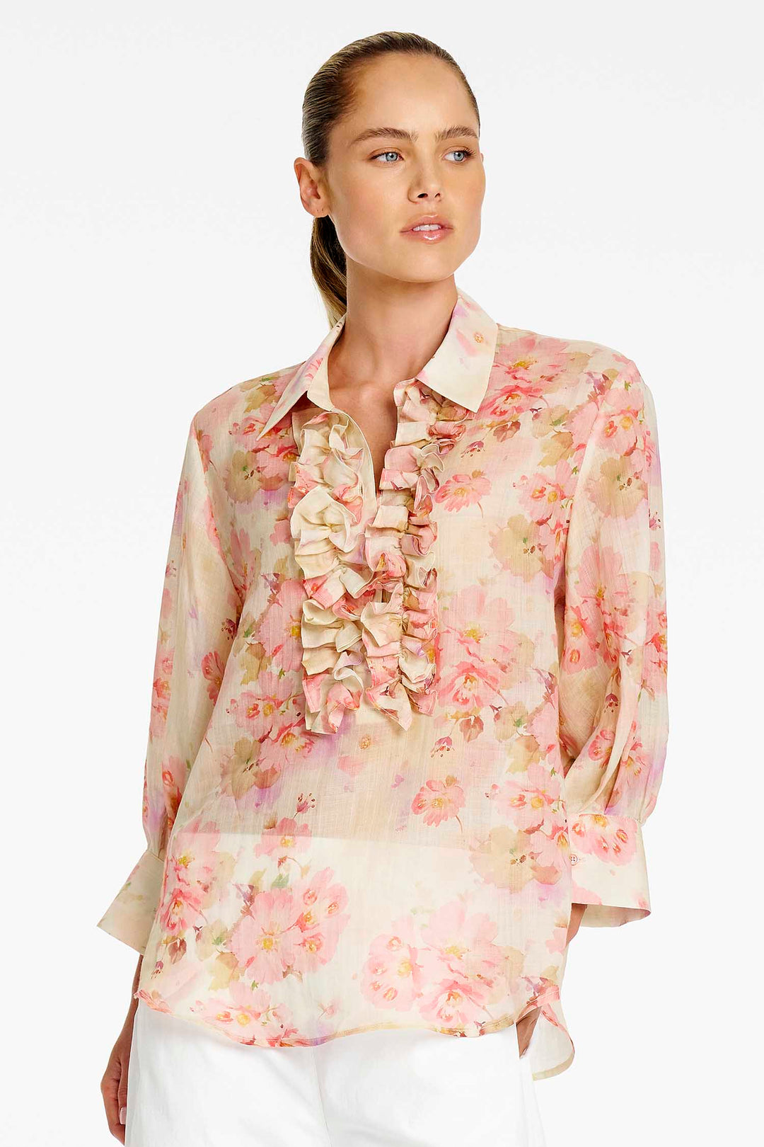 Ruffle Resort Top in Misty
