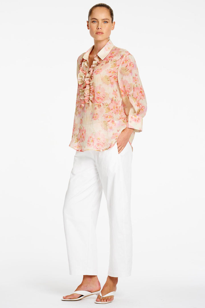 Ruffle Resort Top in Misty