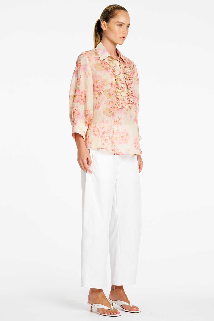 Ruffle Resort Top in Misty